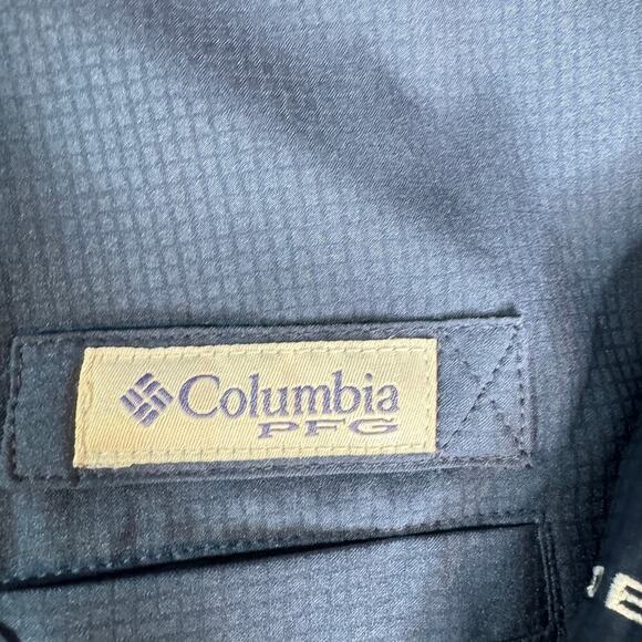 Columbia PFG Dallas Cowboys Button Up Shirt Mens XXL Navy Blue Vented Casual - Picture 4 of 13